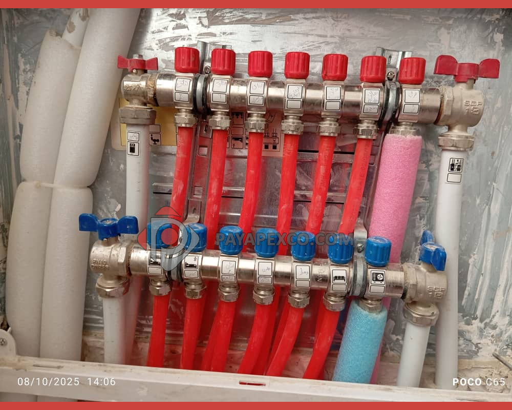 خانه 4 نصب تجهیزات گرمایش از کف و لوله کشی گرمایش از کف پایاپکس